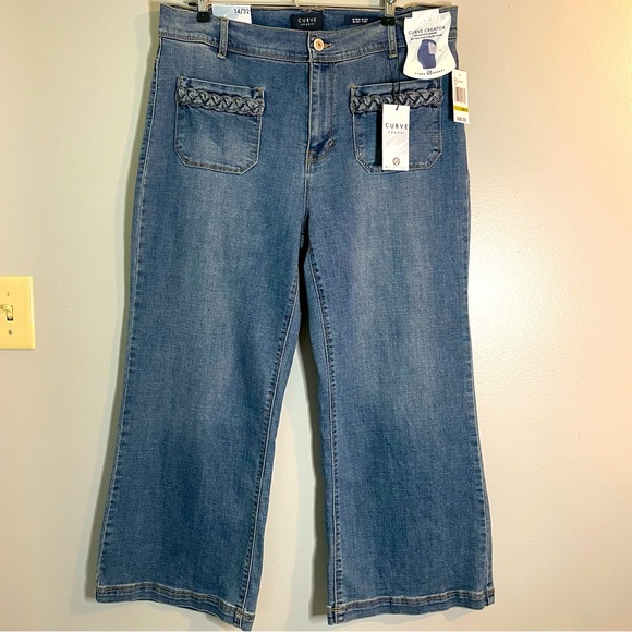 CURVE APPEAL Denim - CURVE Appeal Jeans NWT Womens SZ 14/32 High Rise Wide Leg Curve Creator